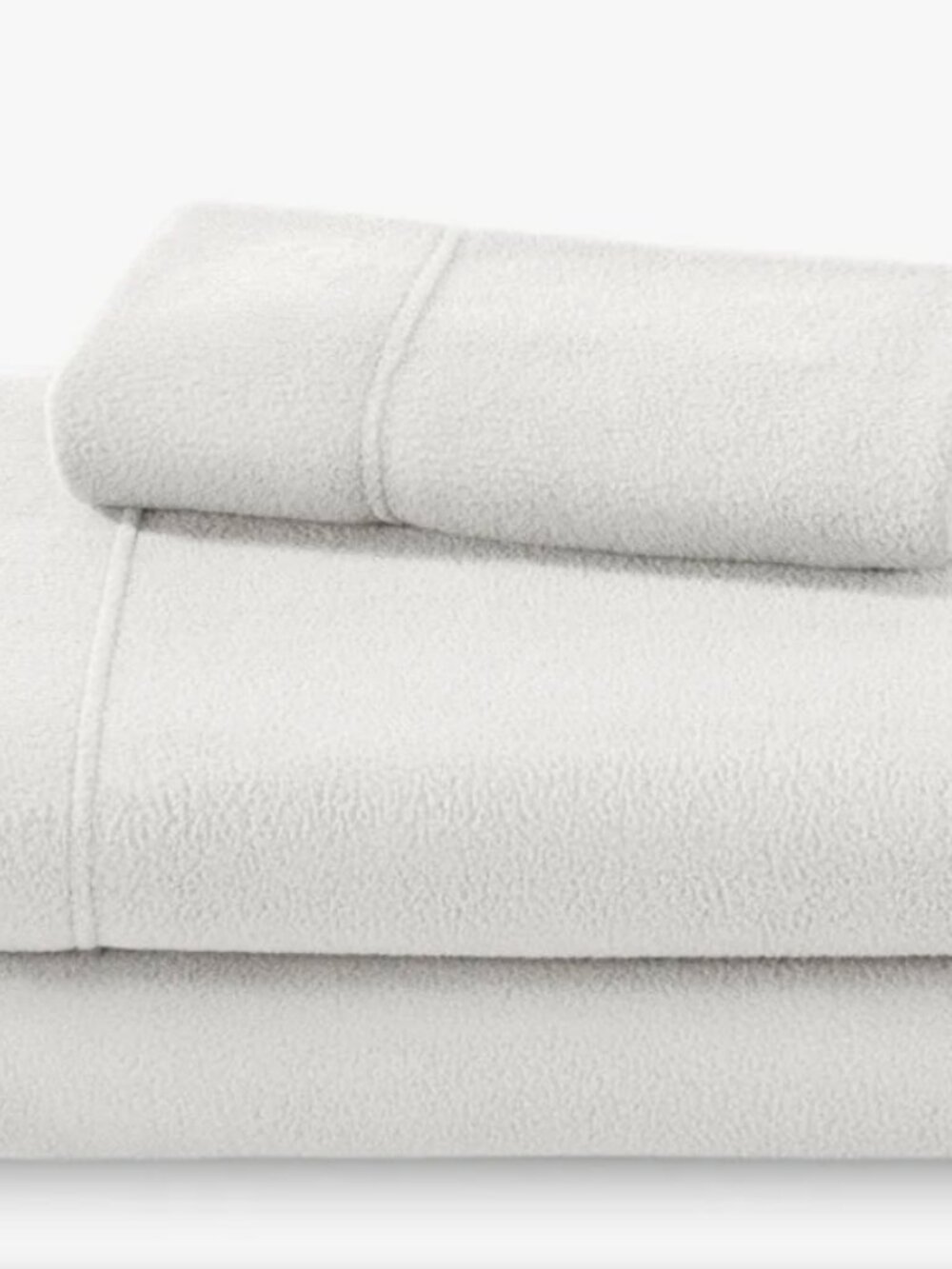 NWT Premium Polar Fleece Sheet Set By Bare Home, Twin XL, White
